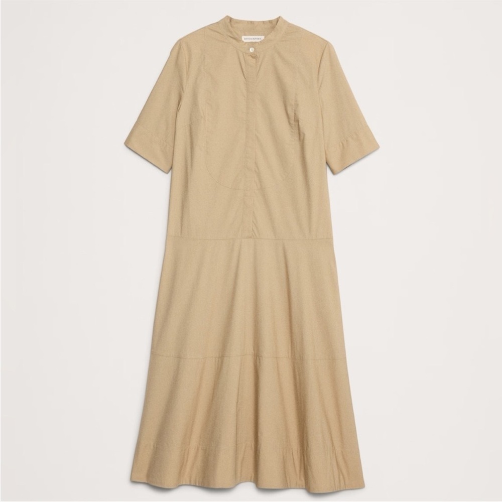 Banana Republic Khaki Midi Dress - Picture 3 of 7